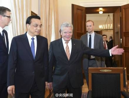 李克强在柏林会见德国总统高克 李克强在柏林会见德国总统高克