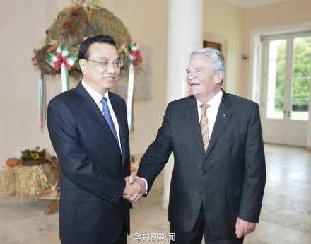 李克强在柏林会见德国总统高克 李克强在柏林会见德国总统高克