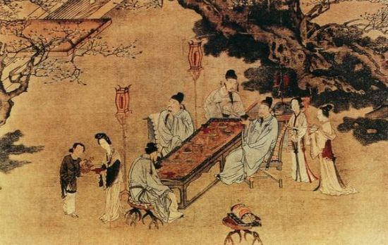 《春夜宴桃李园图》 仇英(明) 《春夜宴桃李园图》 仇英(明)
